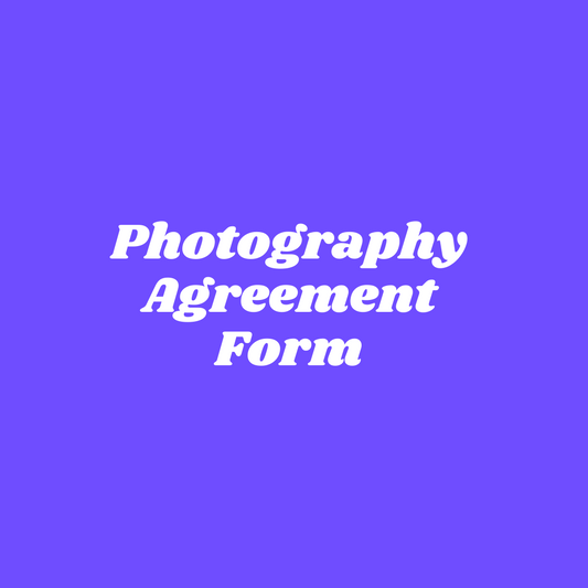 Commercial Photography Agreement - COMING SOON